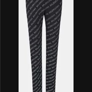 Balenciaga  crystal Monogram sequin Trousers tights leggings rhinestone bottoms